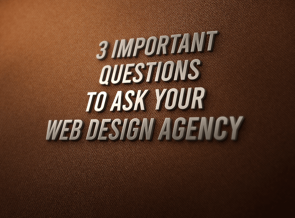 3 Important Questions To Ask Your Web Design Agency