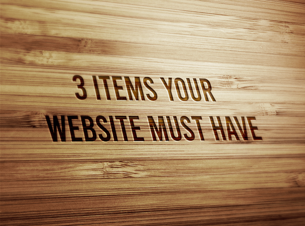 3 Items Your Website MUST Have