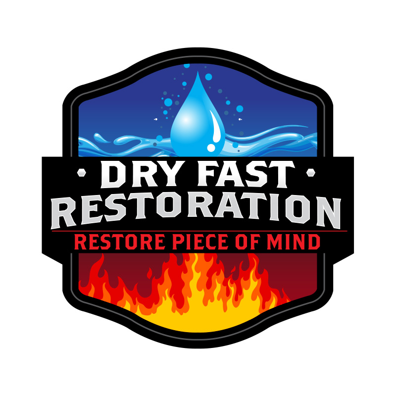 Restoration Company Logo Design, Dry Fast Restoration