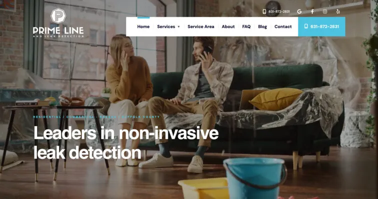 Web Design For Water Leak Detection Company, Prime Line & Leak Detection
