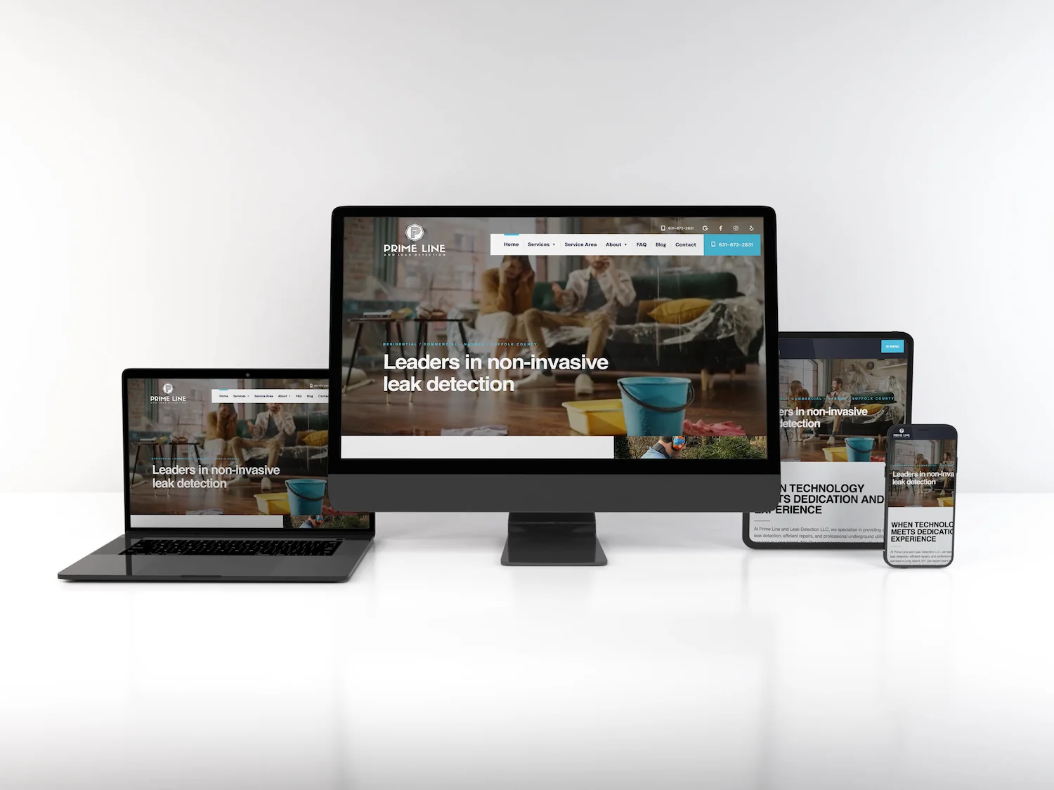 Web Design For Water Leak Detection Company on Long Island, Prime Line & Leak Detection
